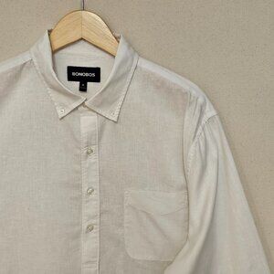 Bonobos Long Sleeve Linen Blend Popover Polo XL